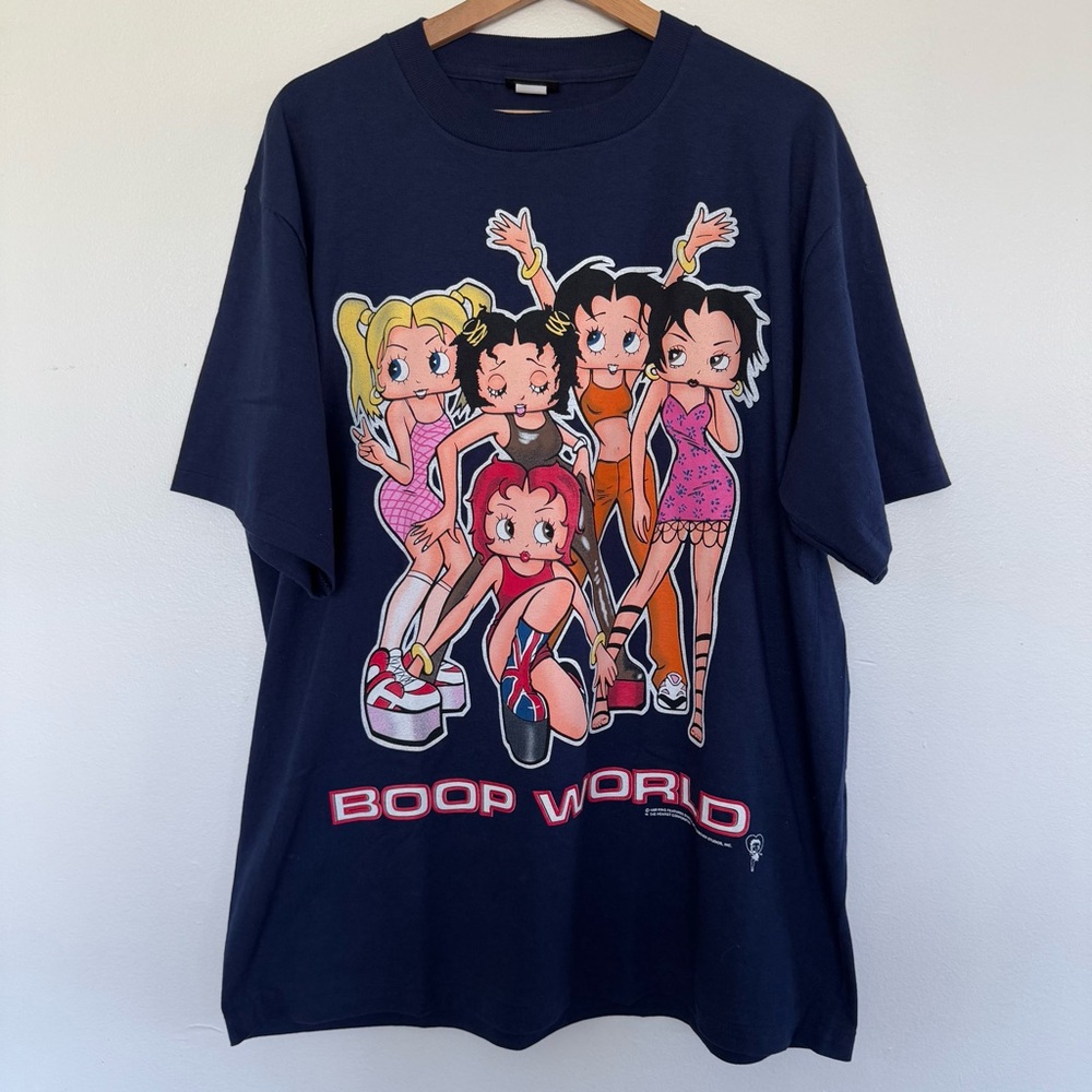 Vintage 90s Betty Boop World T-Shirt XL Spice Girls Music Single Stitch Hookups